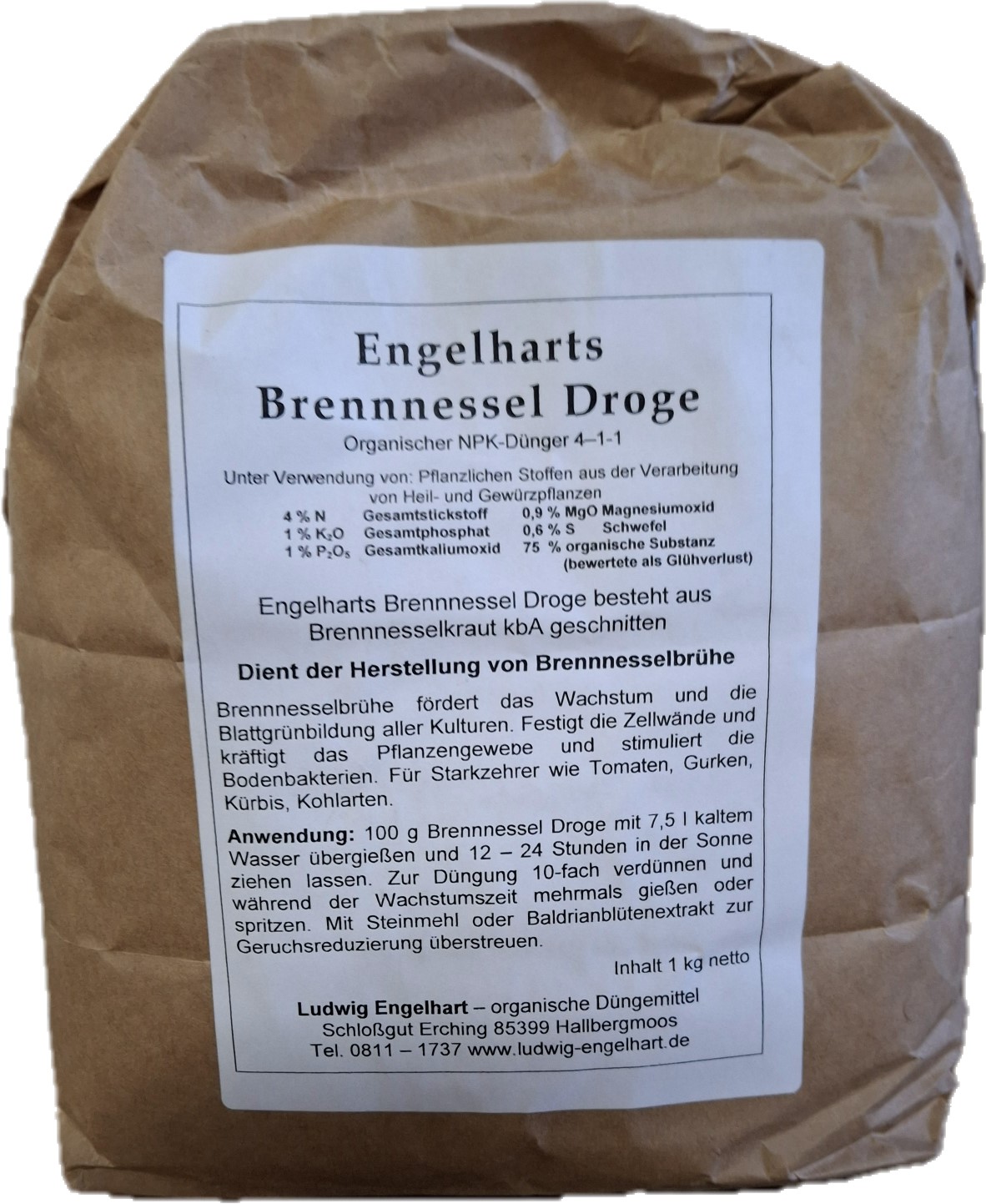 Natrlicher Pflanzenschutz : Brennesselpulver 1 kg (getrocknet)